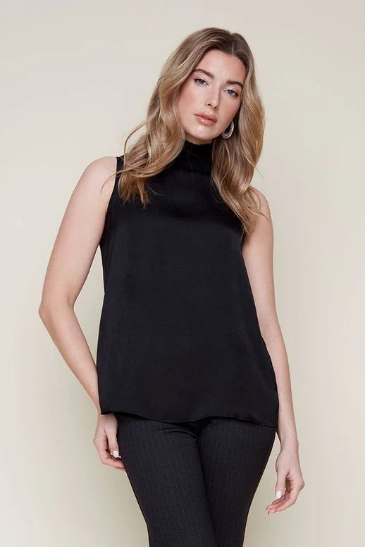 Renuar R5118 Mock Neck Sleeveless Top