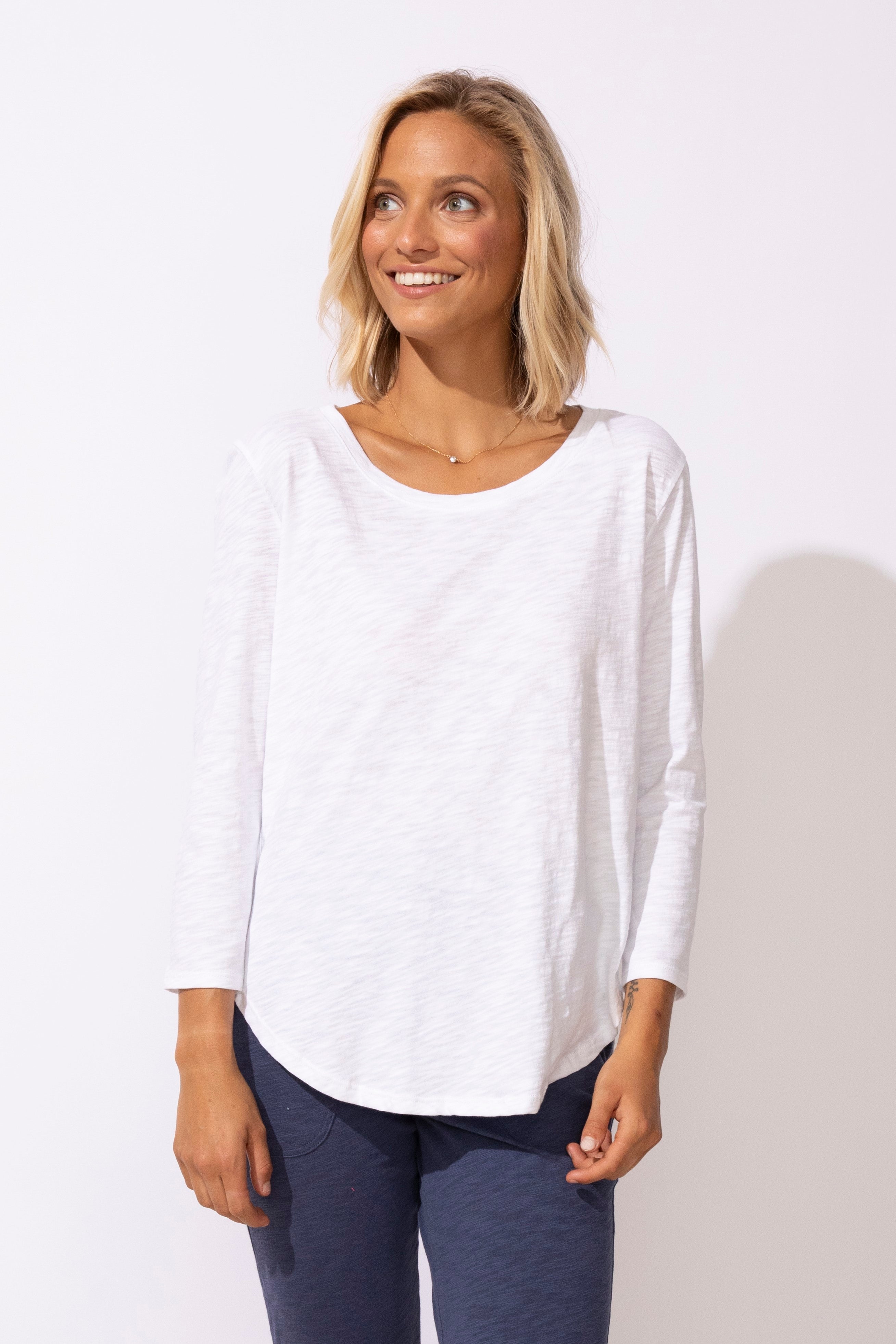 Escape by Habitat 10004 Cotton Slub Hi-Lo Tee