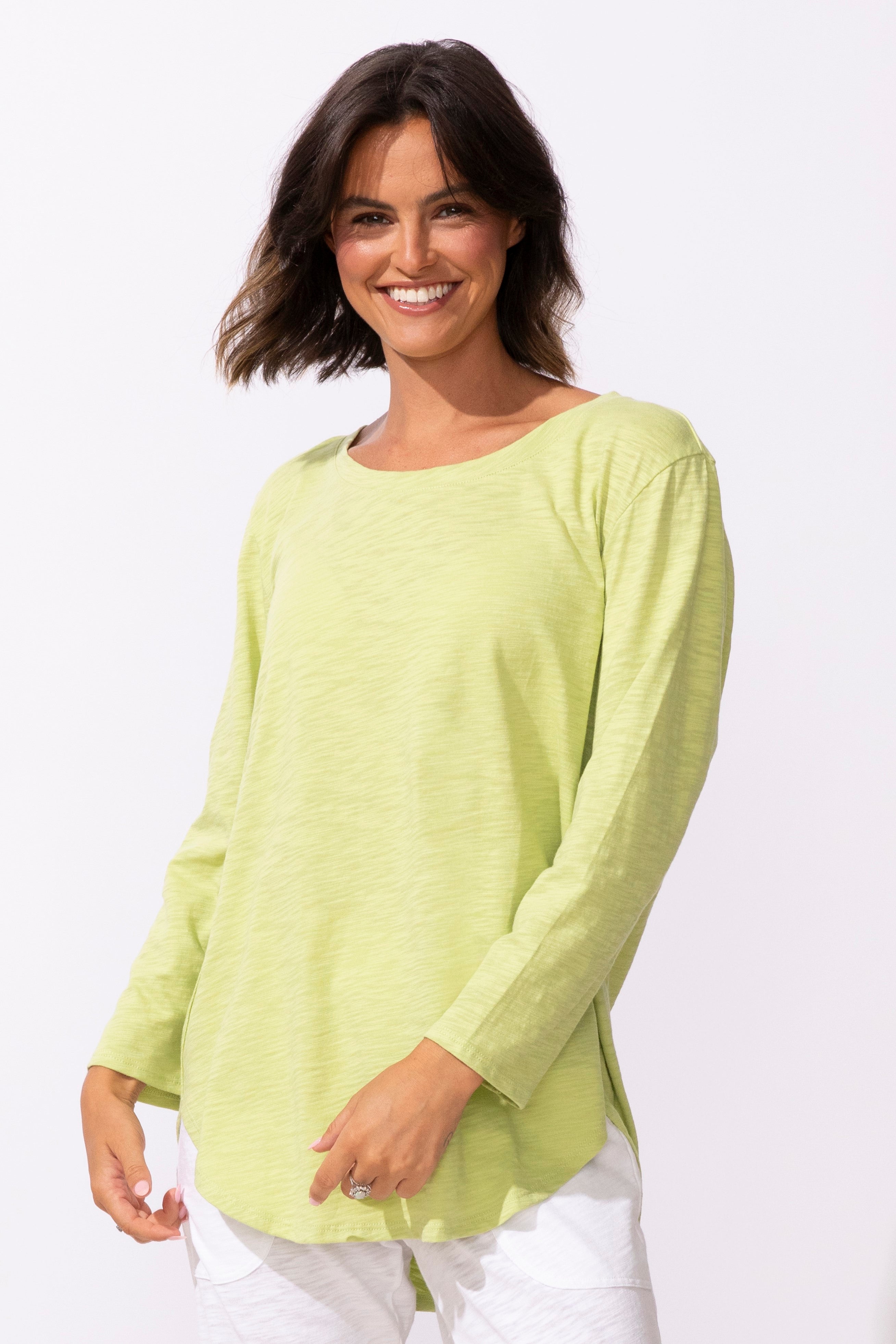 Escape by Habitat 10004 Cotton Slub Hi-Lo Tee